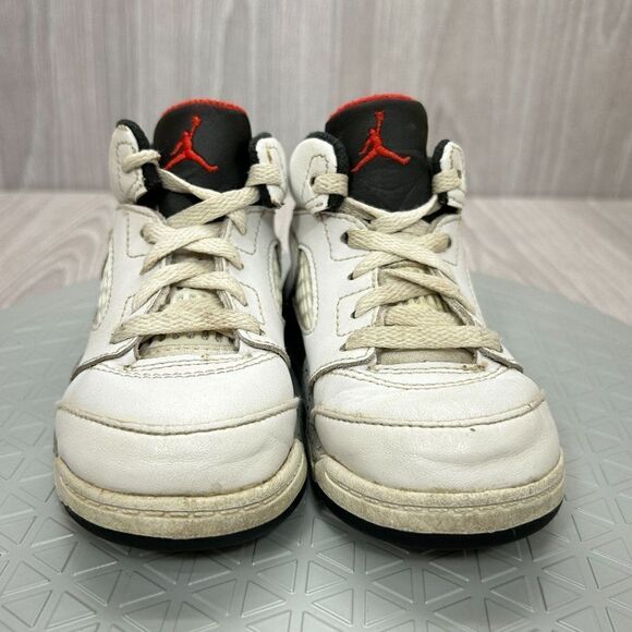 Nike Air Jordan 5 Retro TD White Cement Toddler Sneakers Shoes 440890-104 Sz 8C - Picture 4 of 12